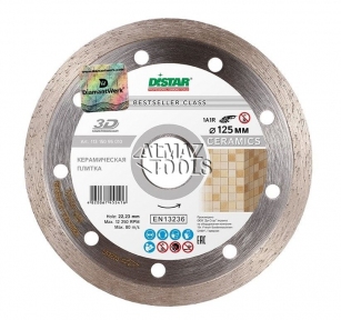 Диск алмазный Distar Bestseller Ceramics 1A1R